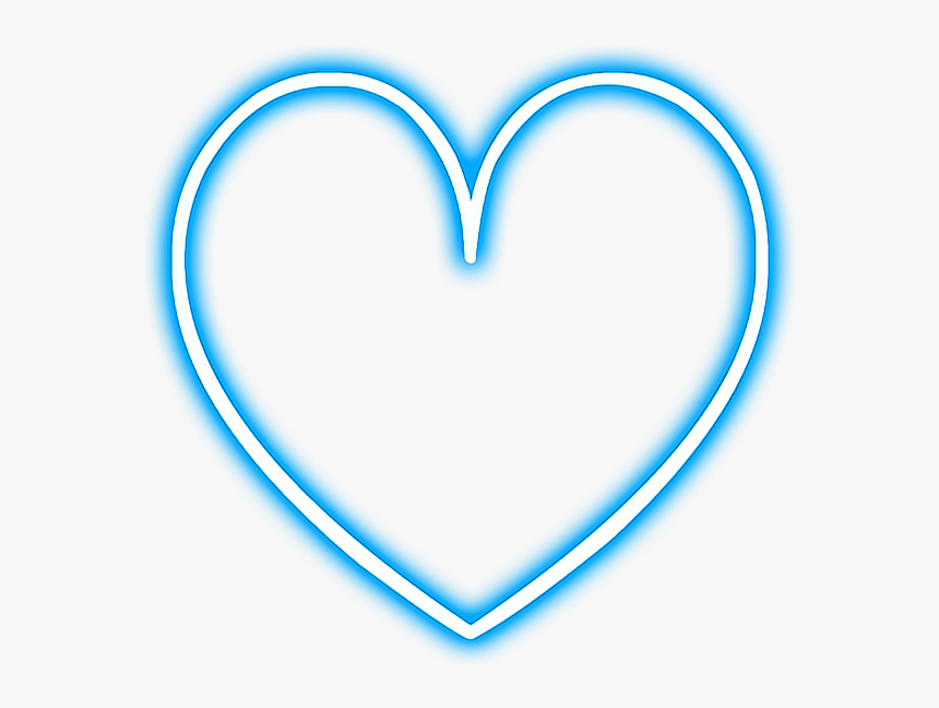 #blue #neon #glow #heart #spiral #light #freetoedit - Transparent Neon Heart Png, Png Download, Free Download