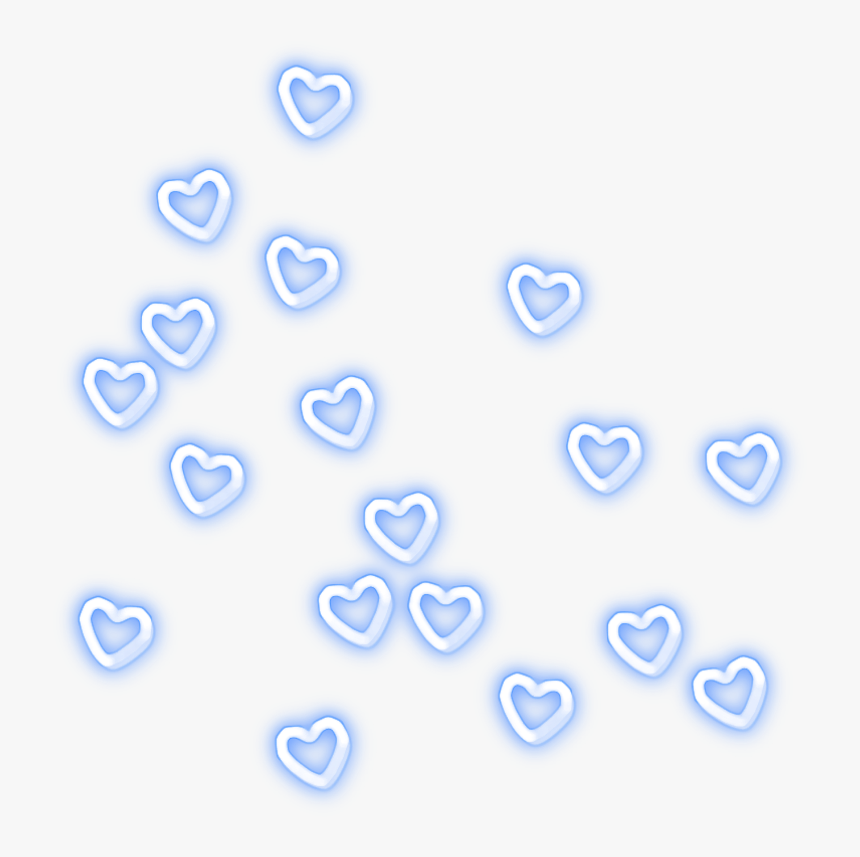 #mq #blue #heart #hearts #neon - Transparent Blue Tumblr Stickers, HD Png Download, Free Download
