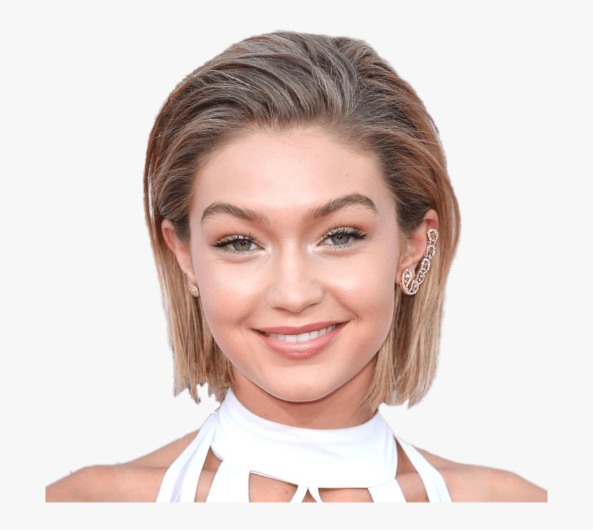 Gigi Hadid Bob , Png Download - Brush Up Short Hair Women, Transparent Png, Free Download