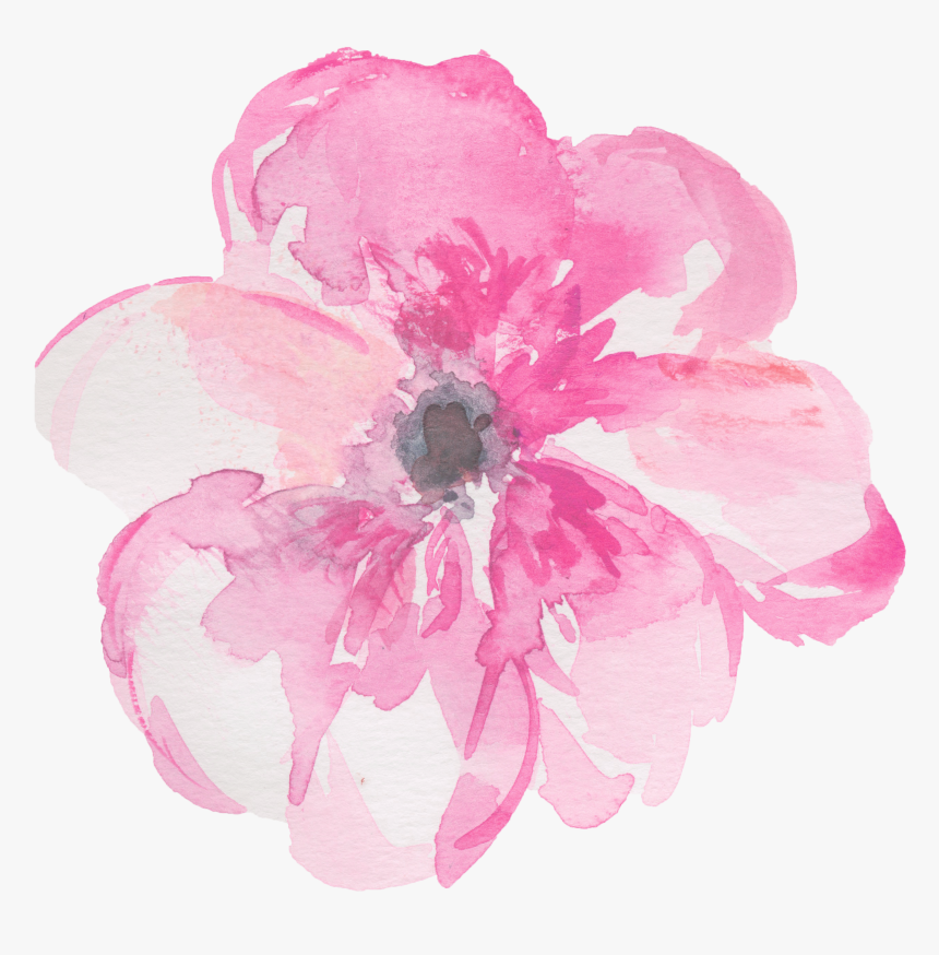 Watercolour Flowers Watercolor Painting Clip Art - Pink Watercolour Flower Png, Transparent Png, Free Download