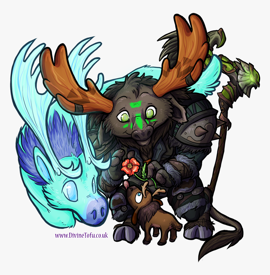 Wow Chibi Highmountain Tauren Druid - Highmountain Tauren Druid Art, HD Png Download, Free Download