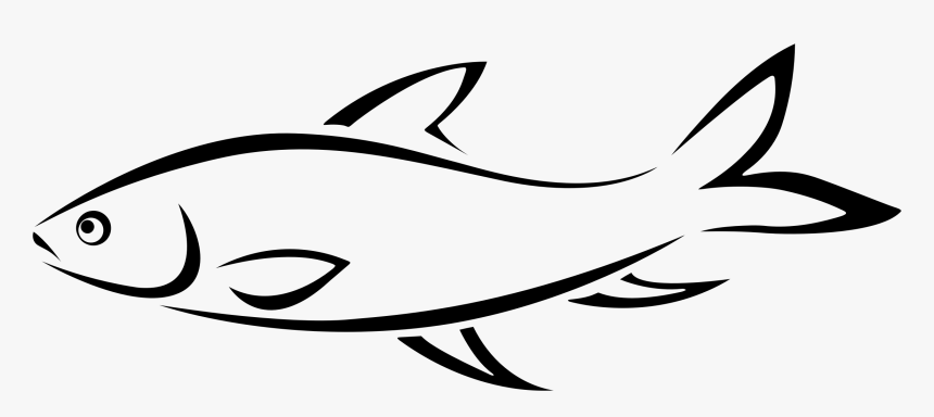 Best Black And - Fish Line Art Png, Transparent Png, Free Download