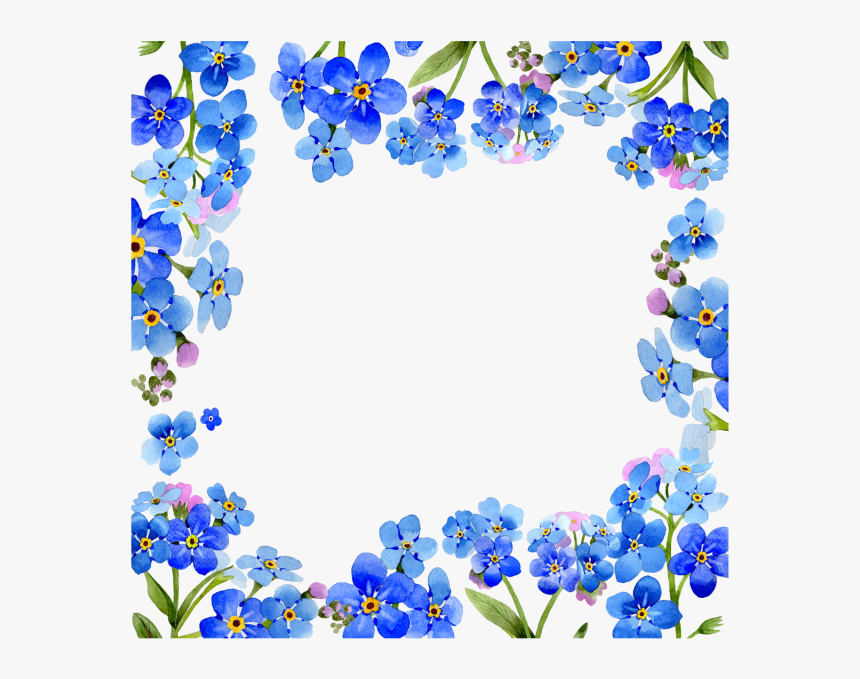 Blue Watercolor Frame Png, Transparent Png, Free Download