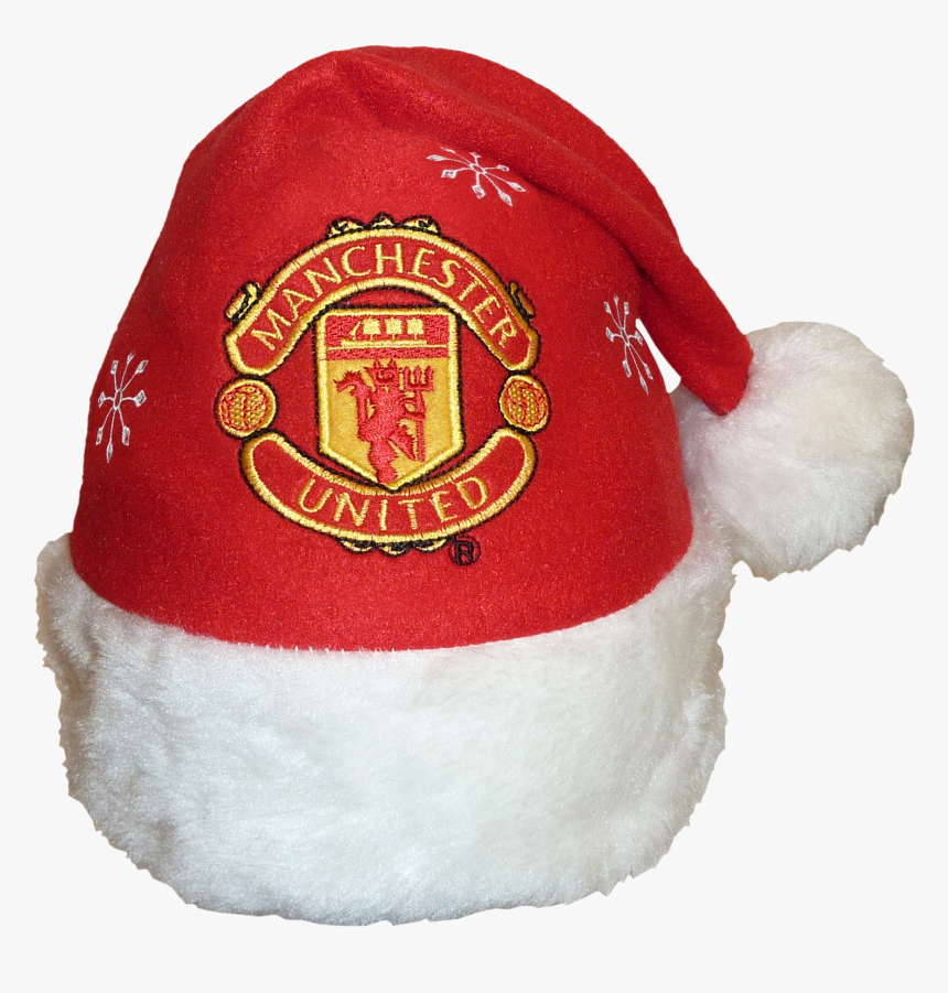 Man Utd Christmas Hat Transparent Background Clothing - Christmas Cap Png Original, Png Download, Free Download