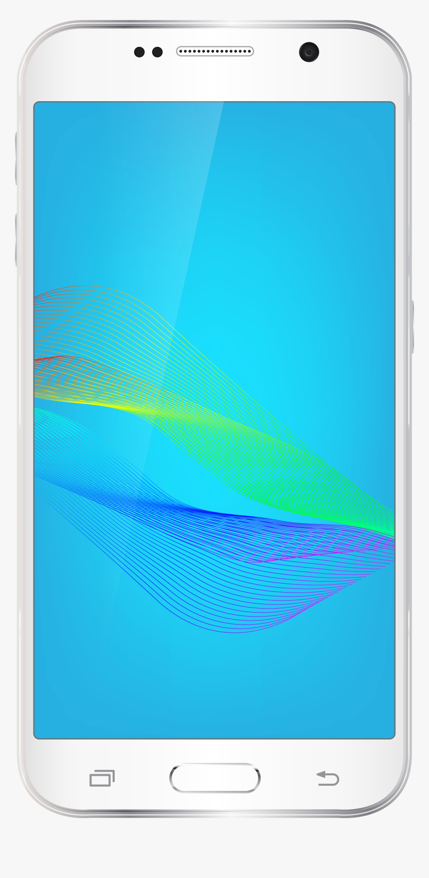 White Smartphone Png Clip Art Image - Graphic Design, Transparent Png, Free Download