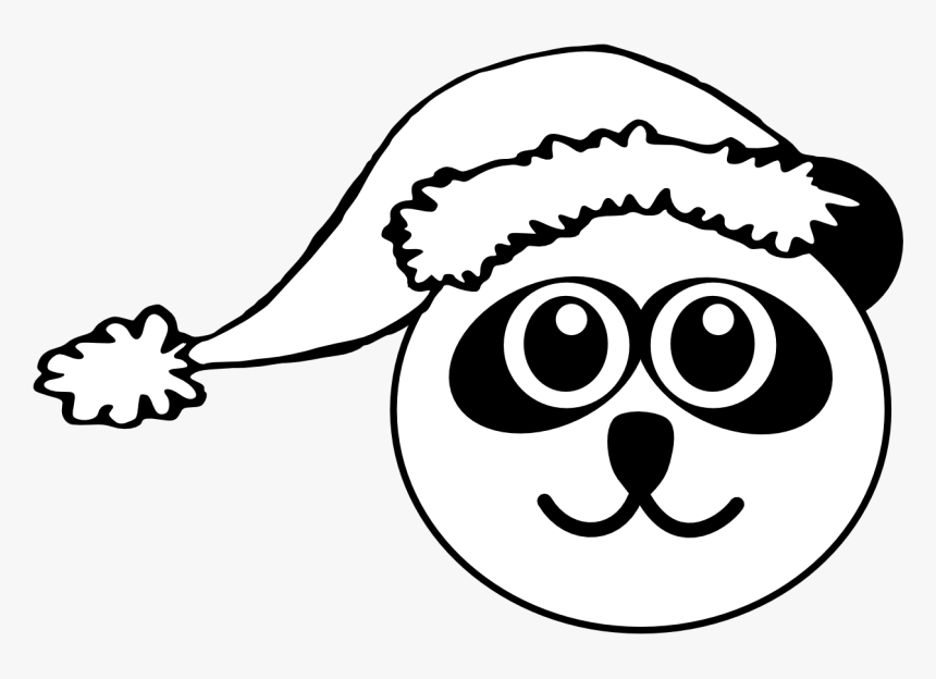 Santa Hat Png Panda - Cat In The Hat Drawing Easy, Transparent Png, Free Download
