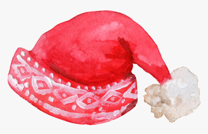 Hand Painted Cute Christmas Hat Png Transparent - Illustration, Png Download, Free Download