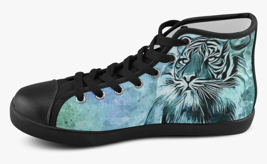 Watercolor Tiger Women"s High Top Canvas Shoes - Shoe, HD Png Download, Free Download