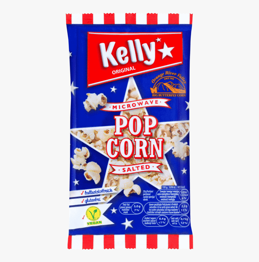 Verpackung Von Kelly Microwave Popcorn Salted - Kelly's, HD Png Download, Free Download