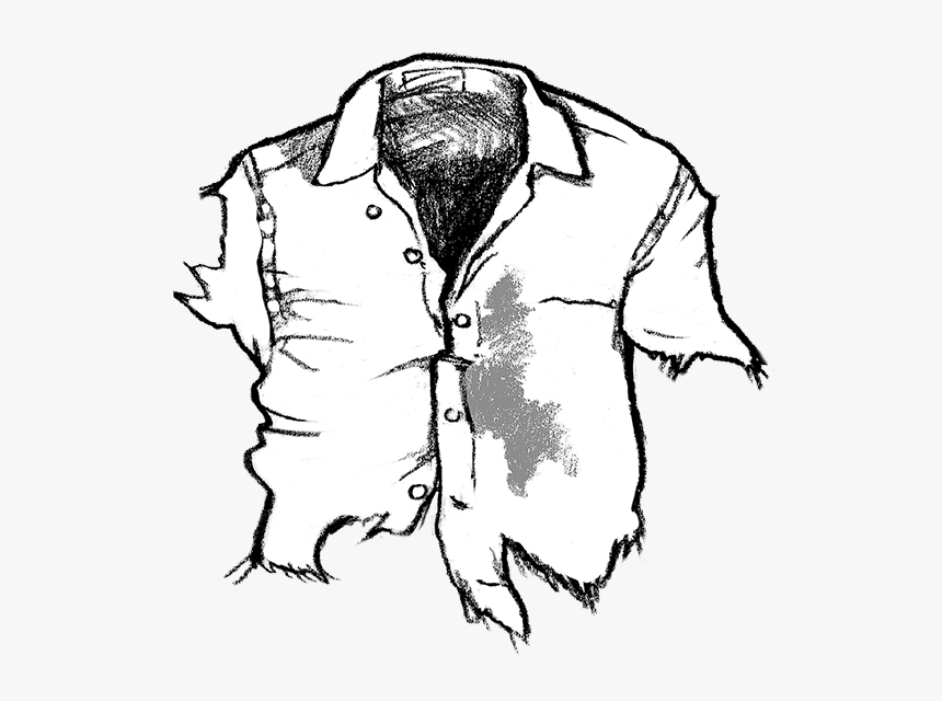 Crime Scene Forensics - Ripped Clothes Drawing, HD Png Download - kindpng.