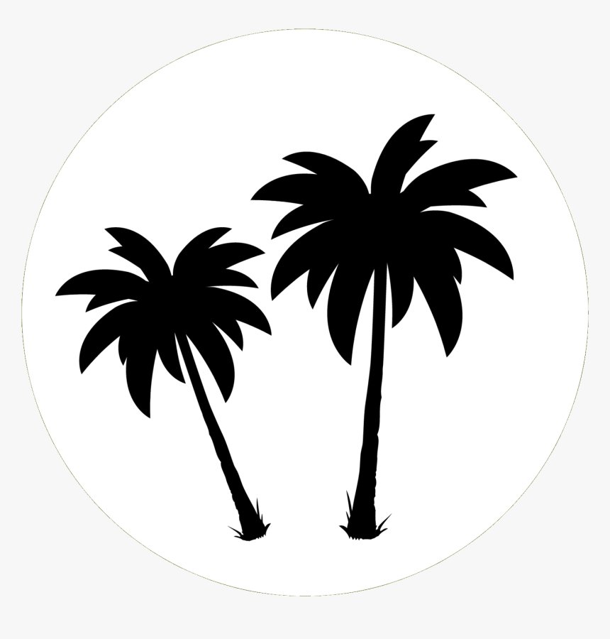 Palm Trees Clip Art Black & White - Palm Trees Clip Art Black And White, HD Png Download, Free Download
