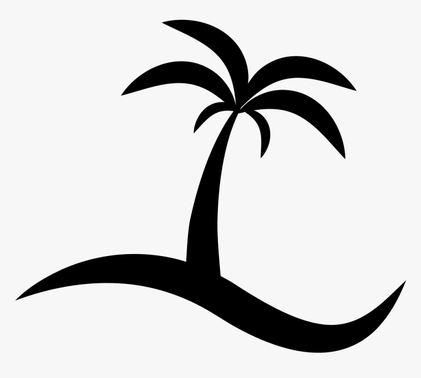 Island With A Palm Tree - Island Icon Png, Transparent Png, Free Download