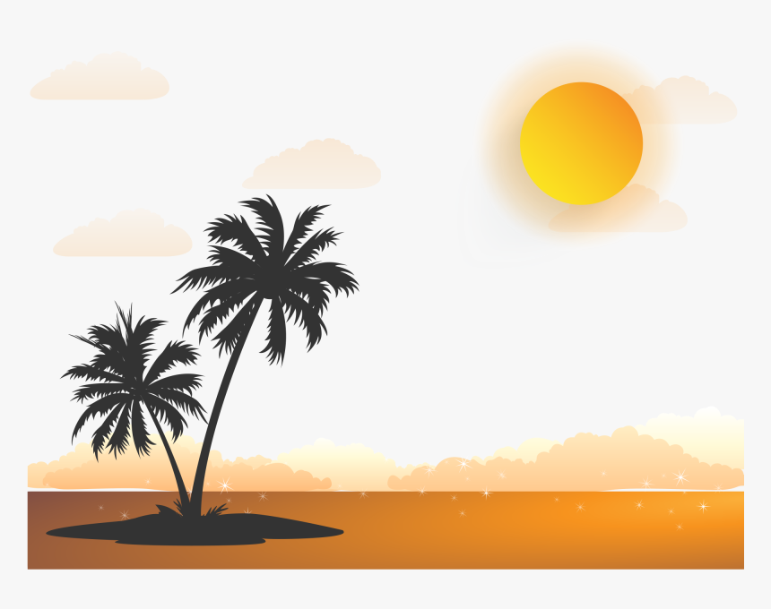 Sunrise Png Hd Quality - Coconut Tree Vector Png, Transparent Png, Free Download