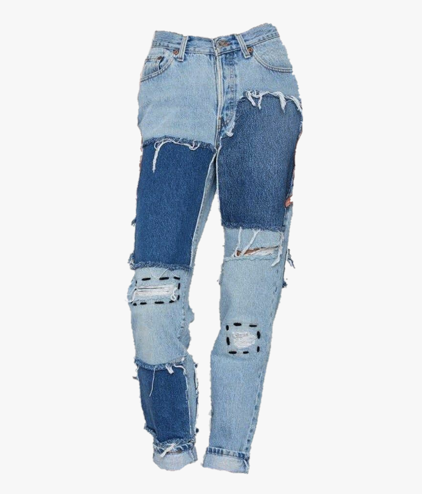 #jeans #rippedjeans #ripped #torn #tornjeans #bluejeans - Stitch, HD Png Download, Free Download