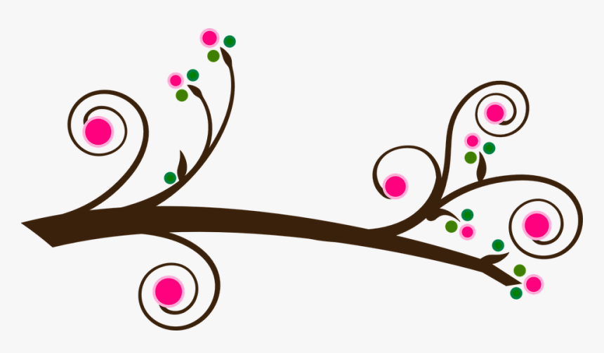 Branch, Berries, Ornament, Spring, Pink, Autumn - Owl Tree Branch Clip Art, HD Png Download, Free Download