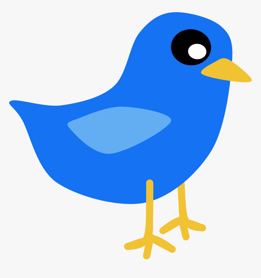 Blue Bird Silhouette Clip Art - Cartoon Blue Bird Drawing, HD Png Download, Free Download