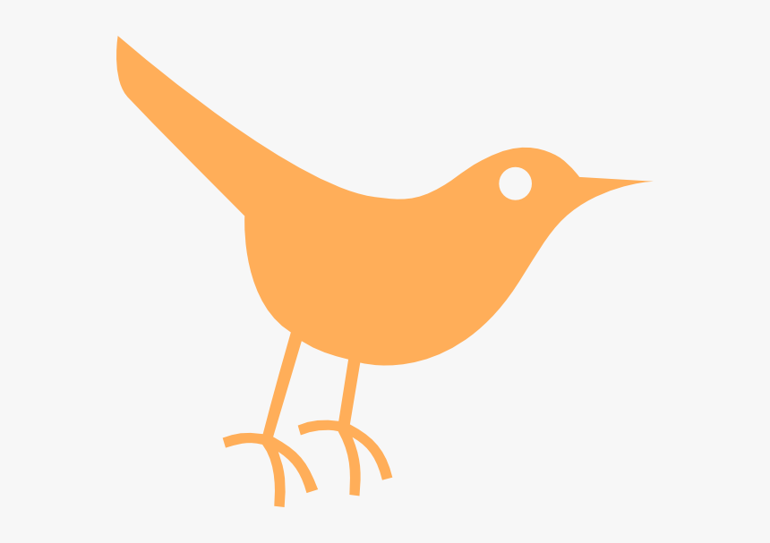 Light Orange Twitter Bird Icon Png Clip Art - Twitter Bird Icon, Transparent Png, Free Download