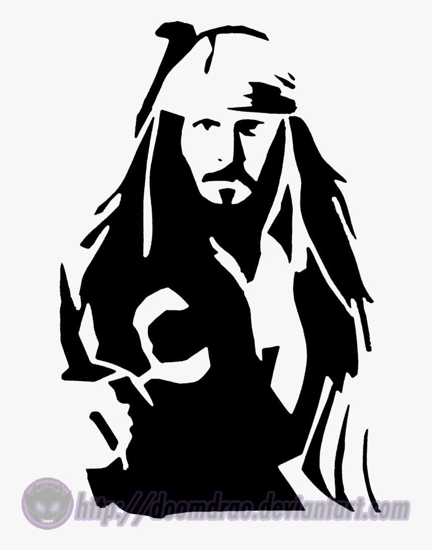 Jack Sparrow Black And White, HD Png Download, Free Download