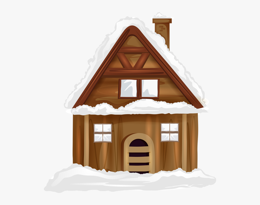 Winter House Transparent Png Image - House In Snow Clipart, Png Download, Free Download