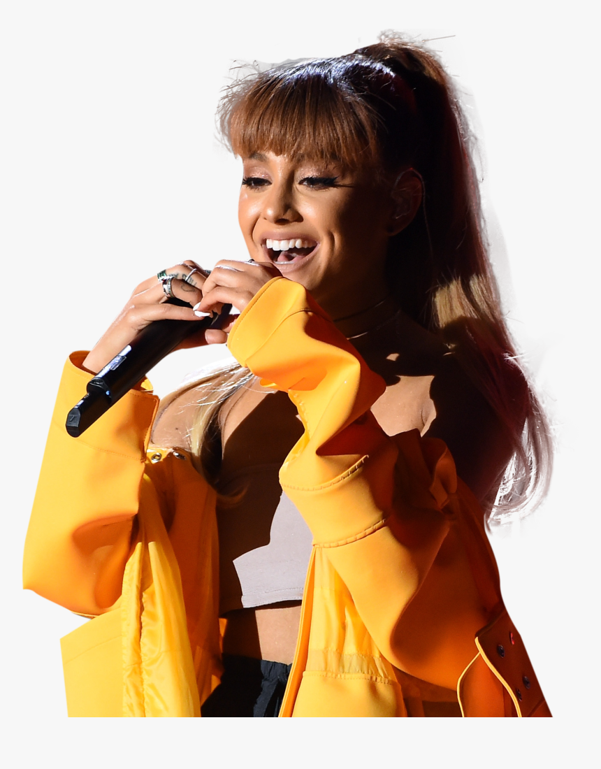 Ariana Grande In Yellow Dress On Stage Png Image - Ariana Grande 2019 Png, Transparent Png, Free Download