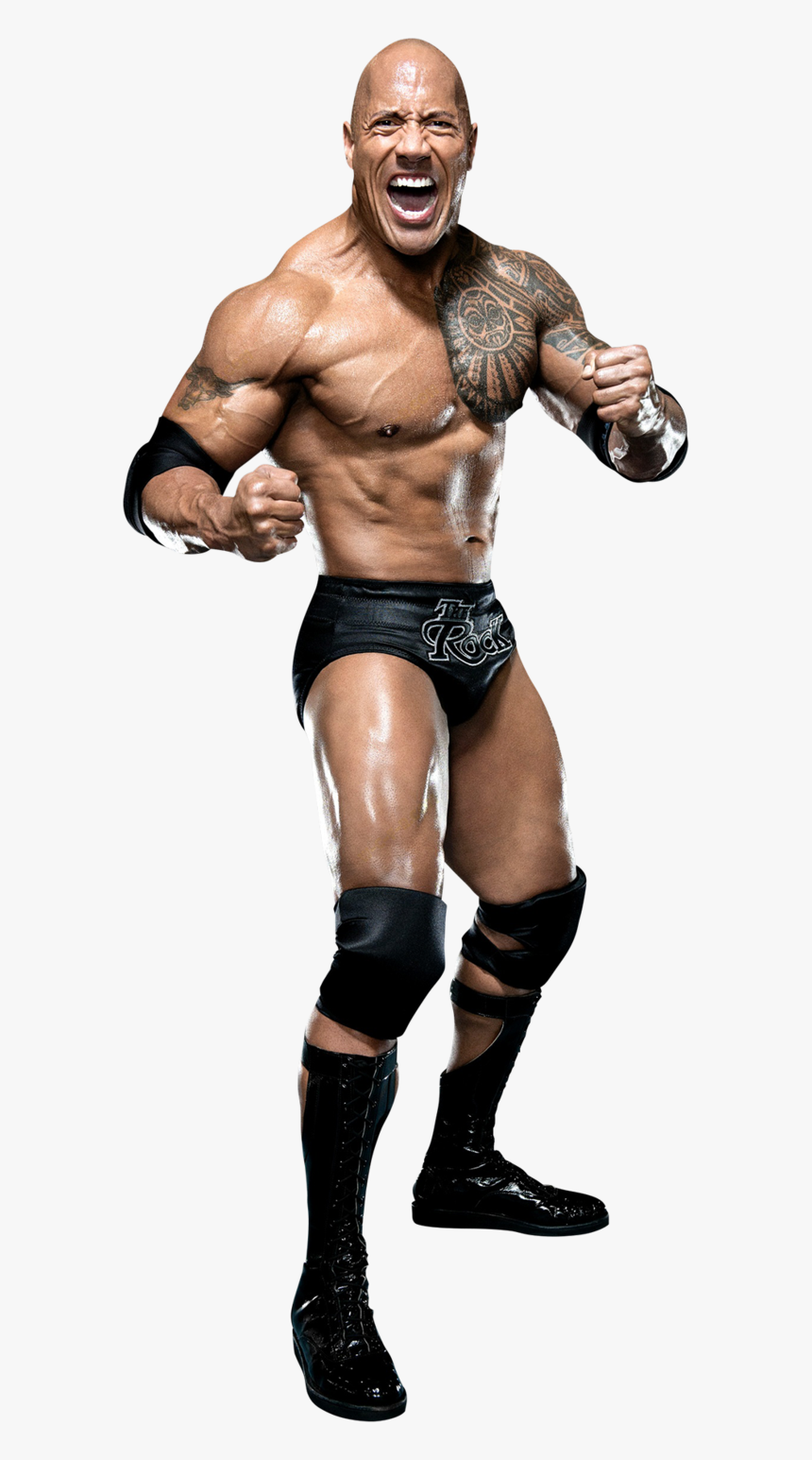 Download The Rock Transparent Png - Dwayne Johnson Doing Wwe, Png Download, Free Download