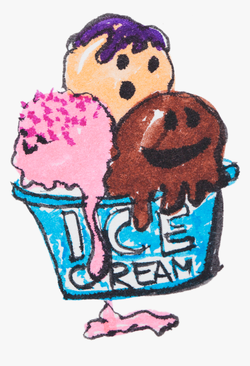 Raw Ice Cream Drawing, HD Png Download, Free Download