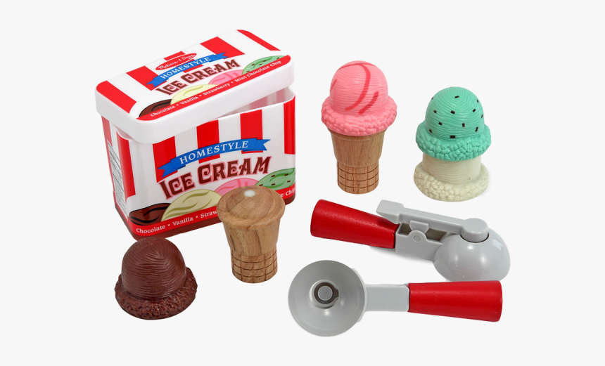 Ice Cream Cone Scoop & Stack Playset - Melissa Doug Ice Cream, HD Png Download, Free Download