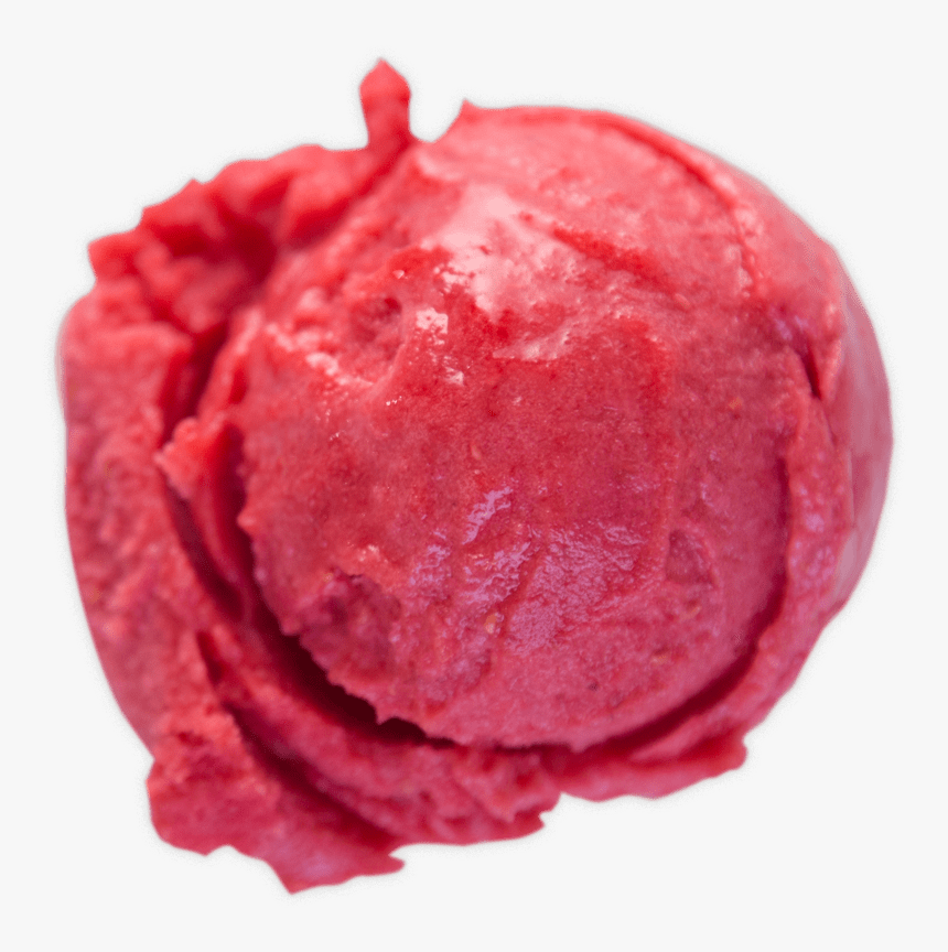 Raspberry Sorbet Ice Cream Scoop, HD Png Download, Free Download