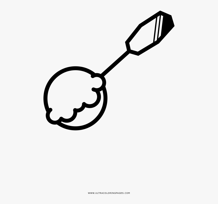 Ice Cream Scoop Coloring Page - Ice Cream Scoop Coloring Pages, HD Png Download, Free Download