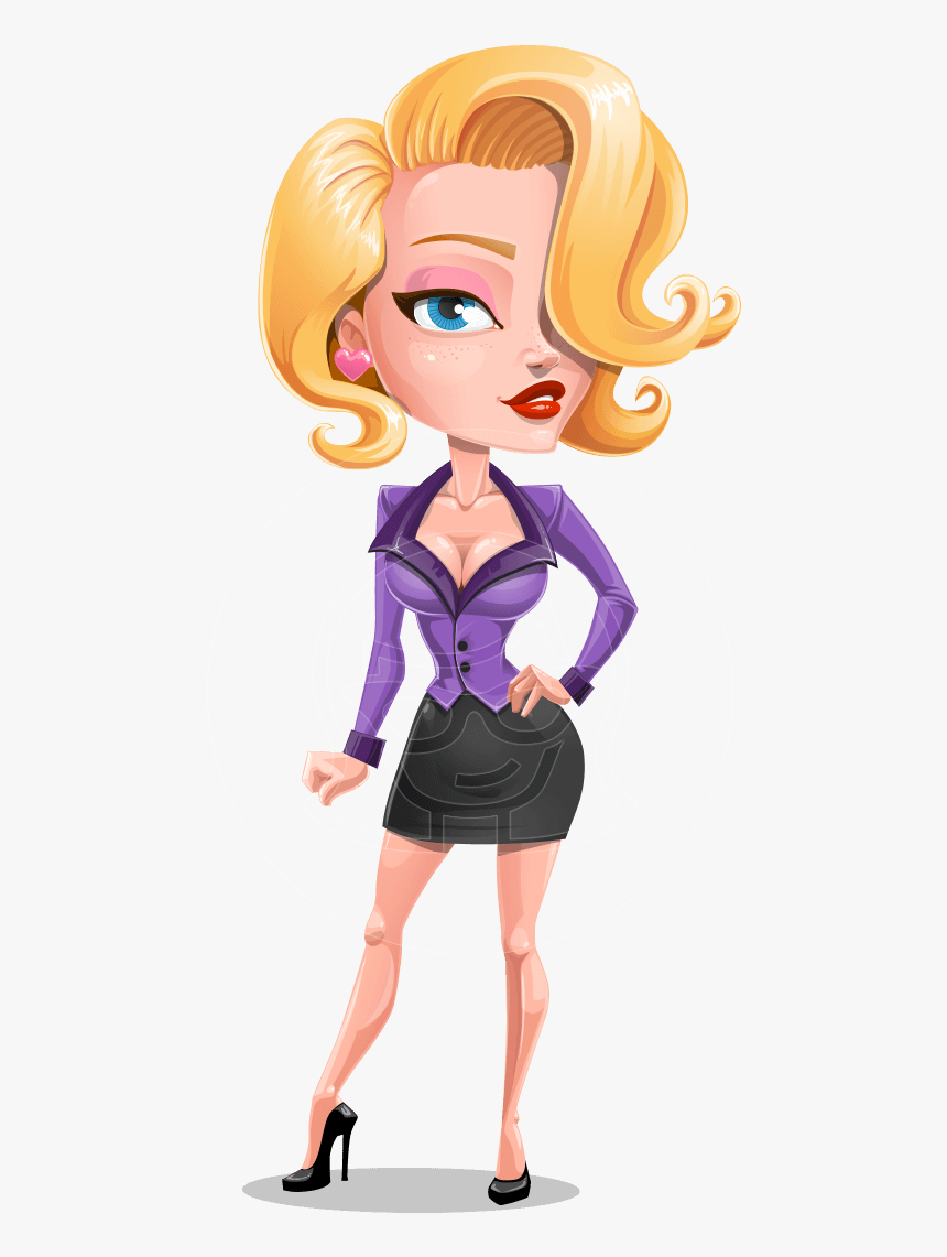 Cartoon Elegant Woman Vector Character Aka Charlotte - Sexy Woman Cartoon Png, Transparent Png, Free Download