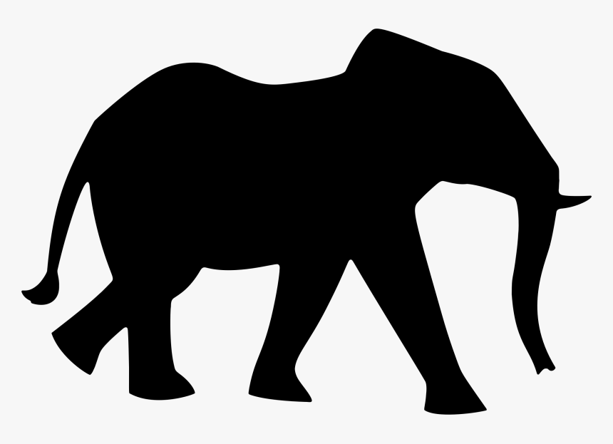 African Elephant Indian Elephant Clip Art - Silueta De Un Elefante, HD Png Download, Free Download