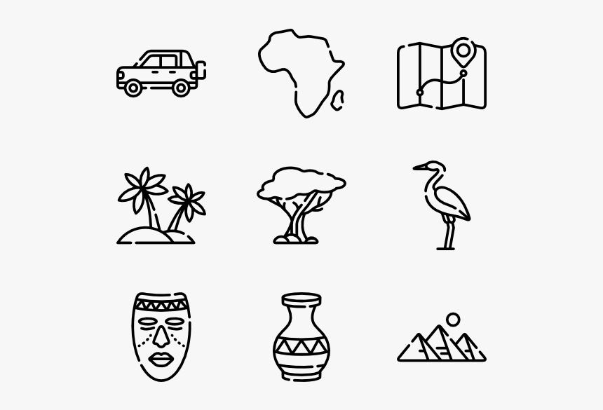 Africa - Design Icons Vector, HD Png Download, Free Download