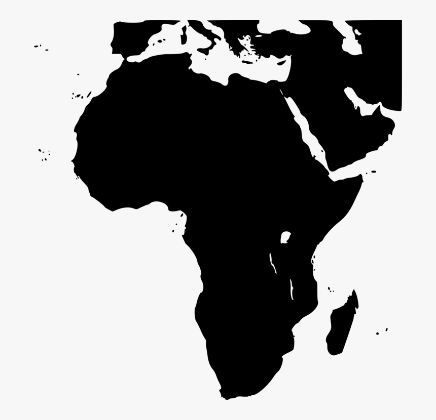 Silhouette,monochrome Photography,computer Wallpaper - Map Of Africa Silhouette Transparent, HD Png Download, Free Download