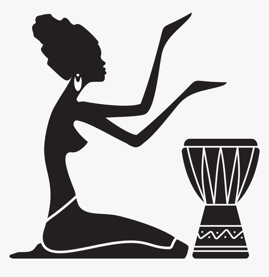 Silhouette African Woman Vector, HD Png Download, Free Download