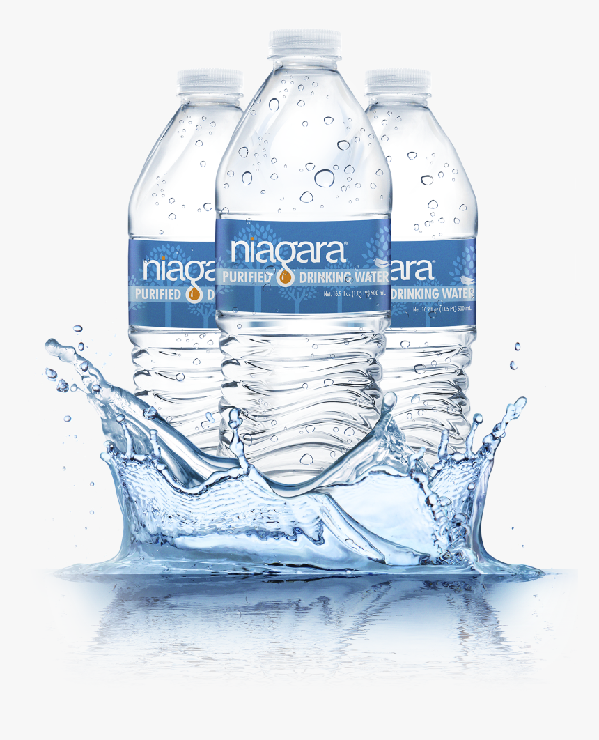 Niagara Large Banner Bottles 01 Large - Bottle Water Png Hd, Transparent Png, Free Download