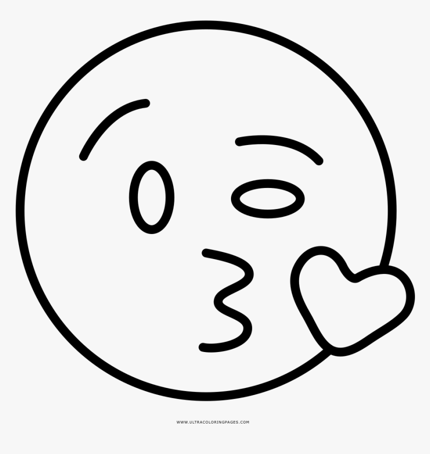 Kiss Emoji Coloring Page Hd Png Download Kindpng