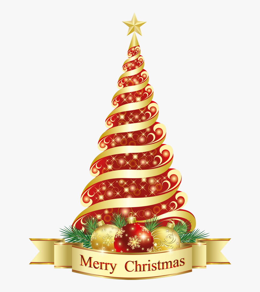 Merry Christmas Tree In Png, Transparent Png, Free Download