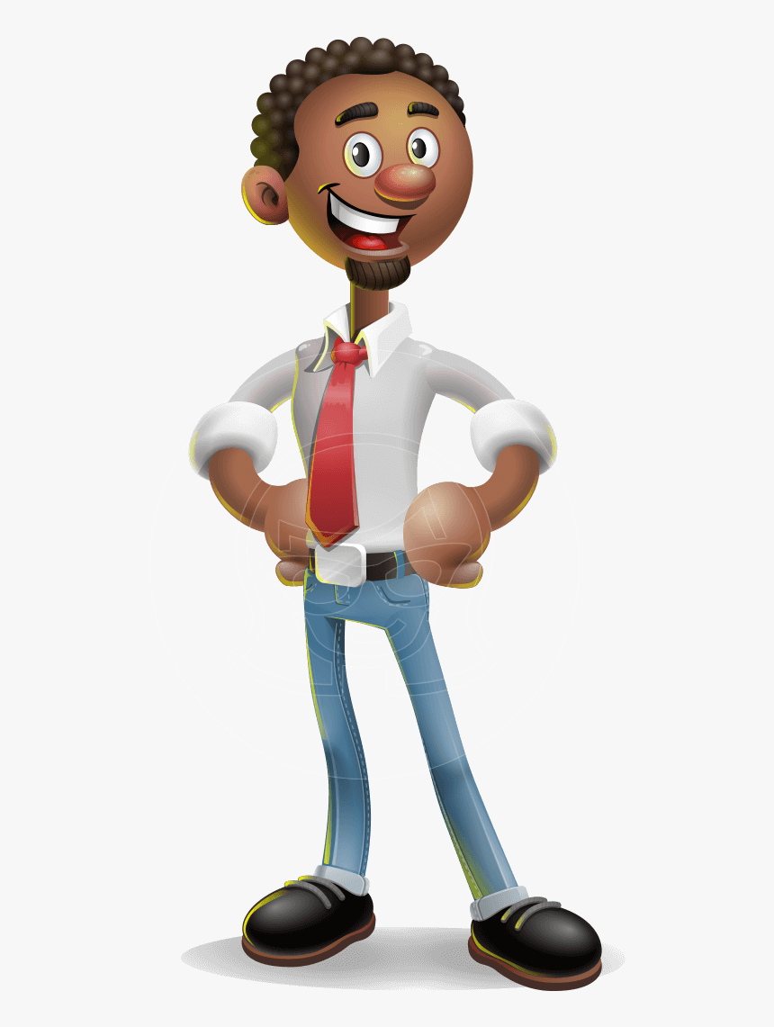 African-american Businessman 3d Vector Cartoon Character - C3d Cartoon Characters Png, Transparent Png, Free Download