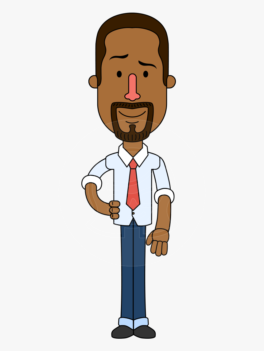 Geometry African American Man Vector Character Design - Vector African American Man Png, Transparent Png, Free Download