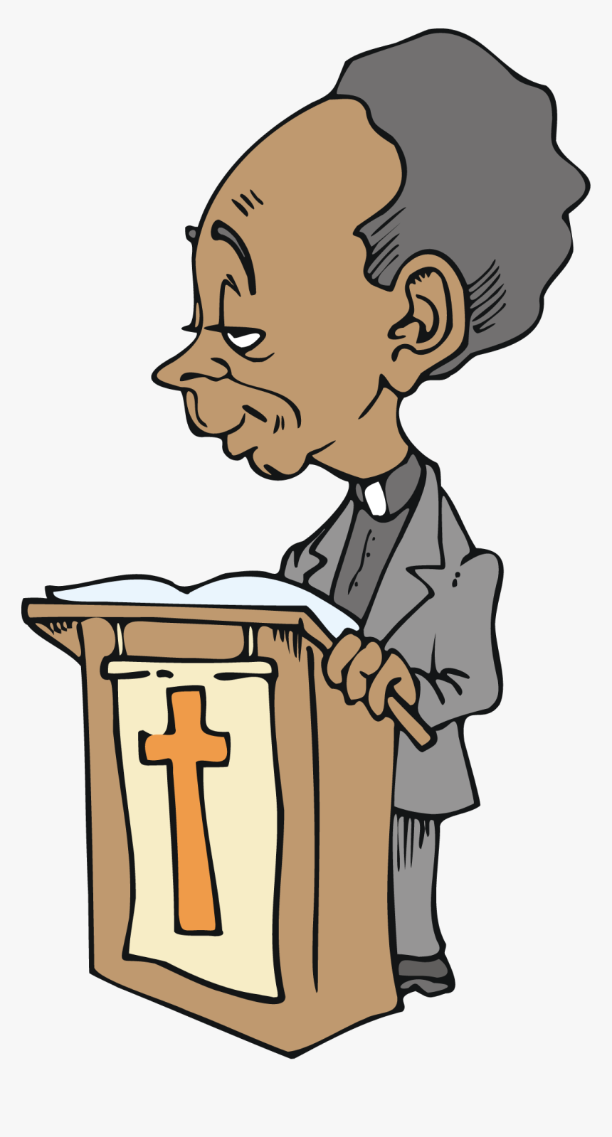 Free African American Cartoon Character Preacher Vector, HD Png Download, Free Download