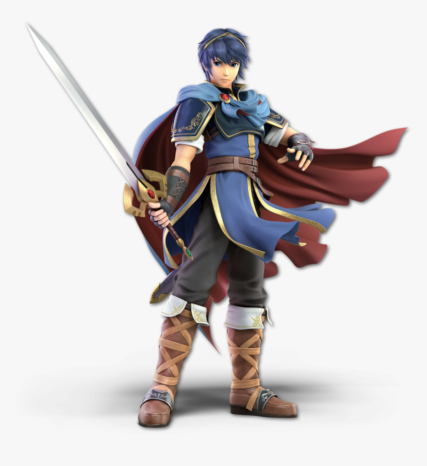 Video Game Renders Png -ultimate Character Renders - Super Smash Bros Ultimate Marth, Transparent Png, Free Download