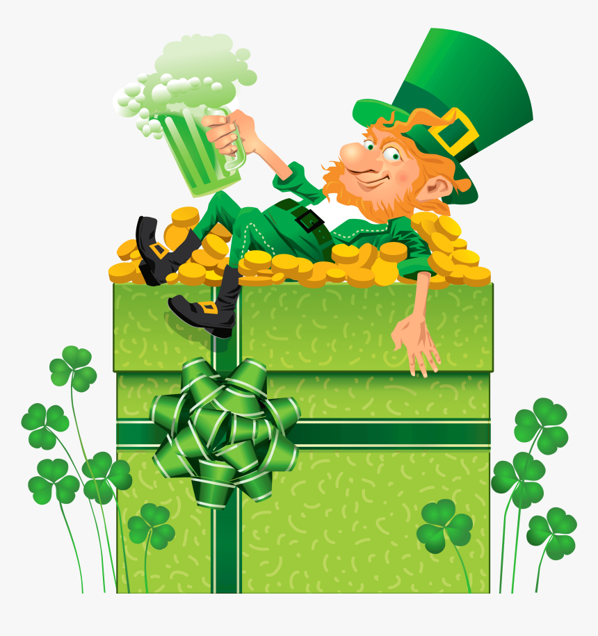 St Patricks Day Decor With Shamrocks And Leprechaun - St Patrick's Day Images Png, Transparent Png, Free Download