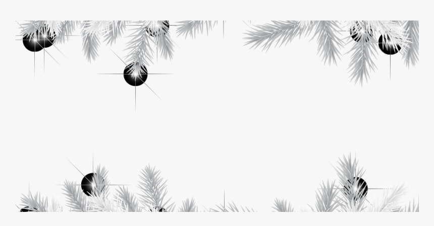 Transparent String Lights Clipart Black And White - Transparent White Christmas Border, HD Png Download, Free Download