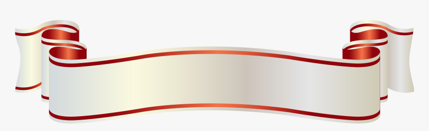 Ribbon Web Banner Clip Art - White Red Ribbon Png, Transparent Png, Free Download