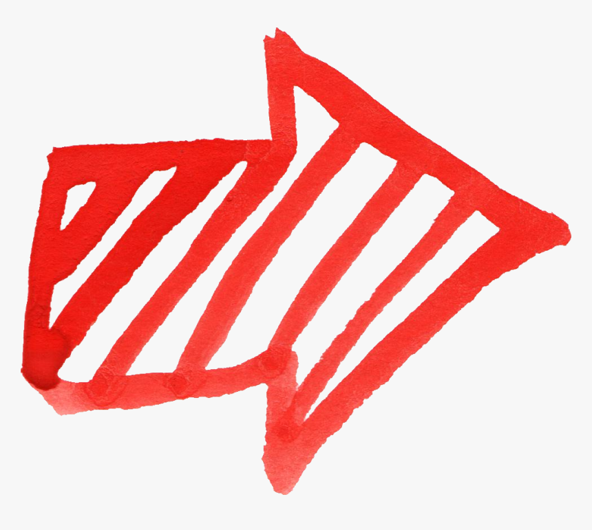 Red Arrow Png Brush Stroke Clipart , Png Download, Transparent Png, Free Download
