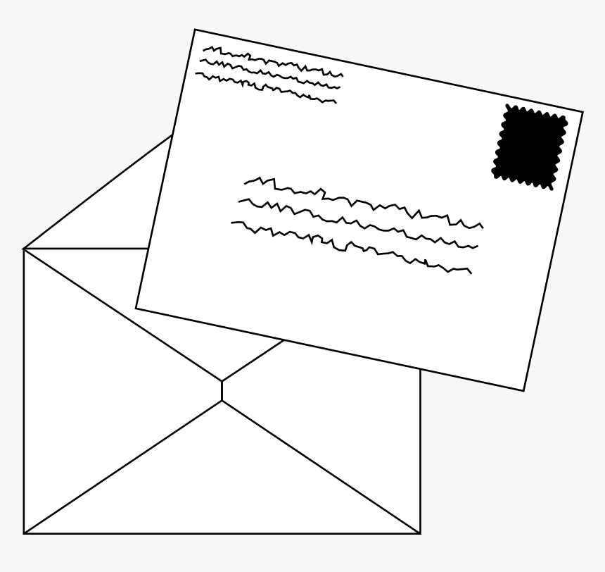 Letter Black And White Clip Art, HD Png Download, Free Download