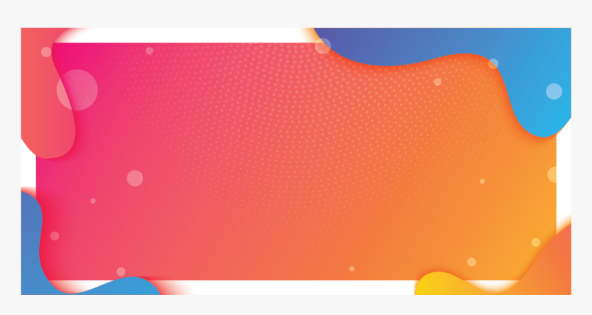 Pink Orange Gradient Banner White Dot With Abstract - Abstract Corner Design Png, Transparent Png, Free Download