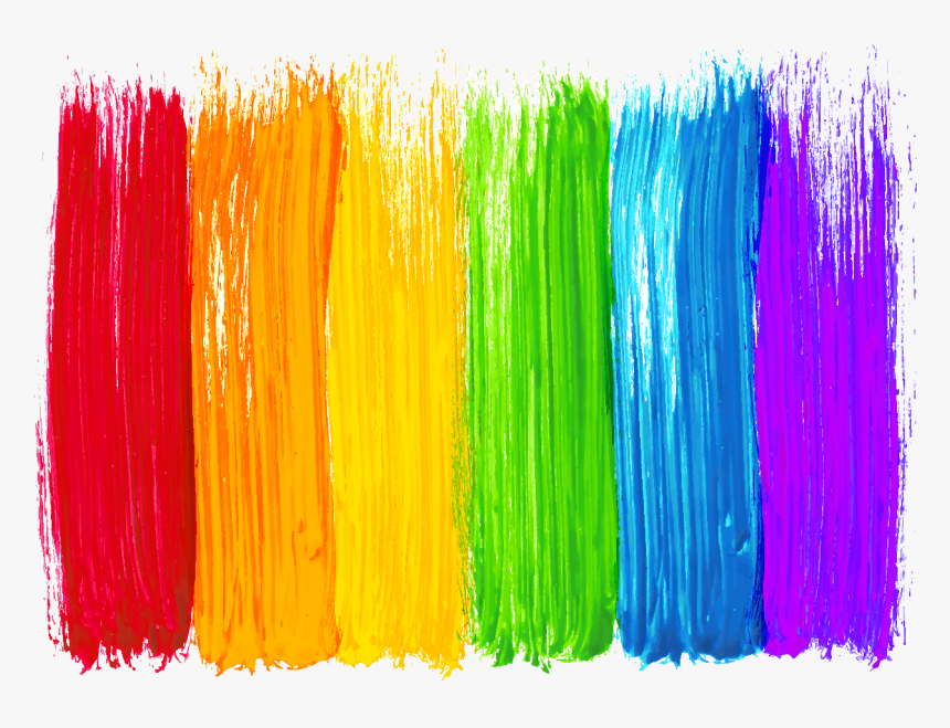 Cartoon Colorful Brush Strokes Elements - Colorful Paint Brush Strokes Png, Transparent Png, Free Download