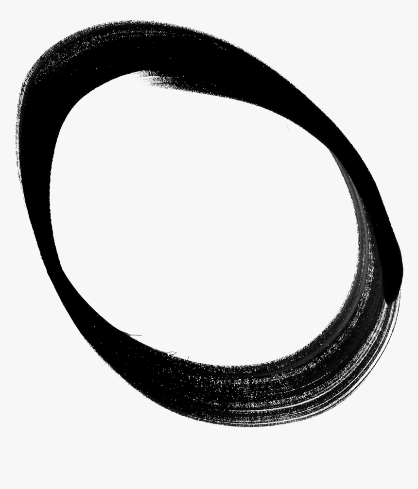 Brushstroke Circle Body Jewelry - Circle Black Brush Stroke Png, Transparent Png, Free Download