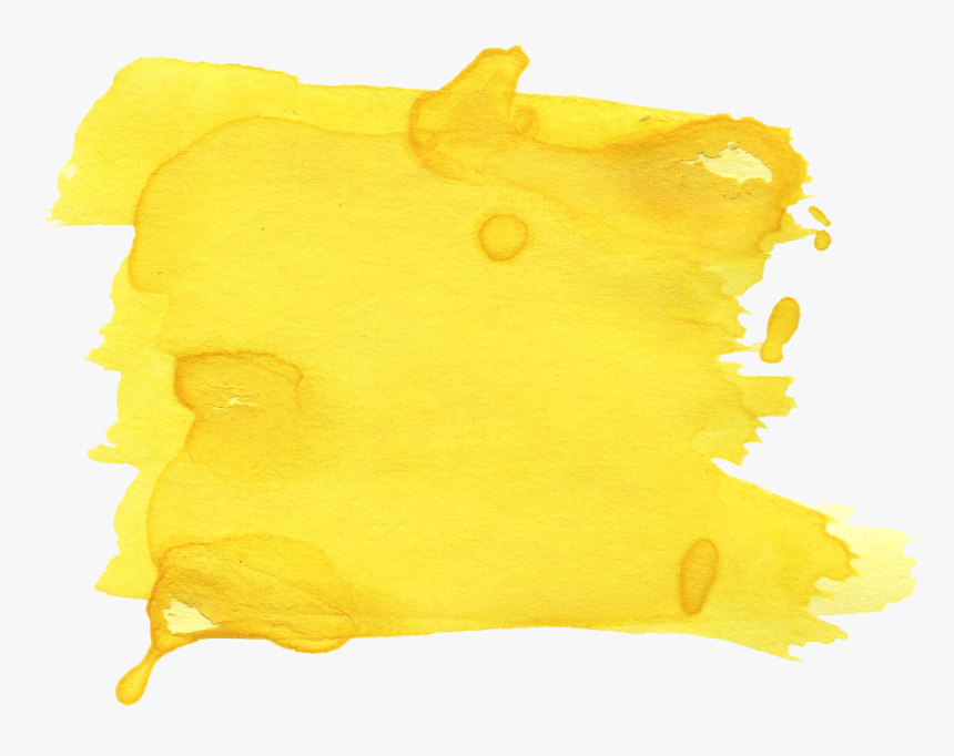 Transparent Brush Stroke Clipart - Yellow Watercolor Brush Stroke, HD Png Download, Free Download